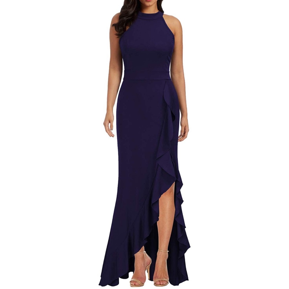 High Neck Long Dress